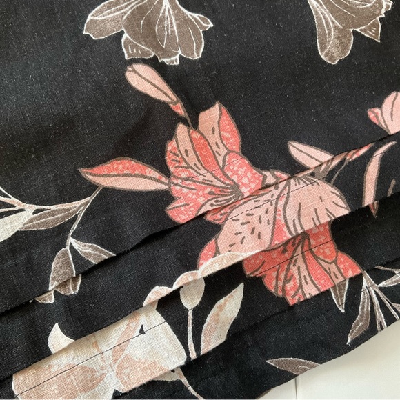 Nicole Miller Floral Short Sleeve Linen Blend Dress Size S - Picture 6 of 11